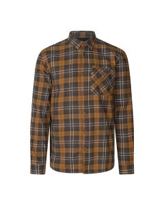 Seeland Glen Flanellhemd Dark Brown/Camel Check