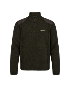 8711 Deerhunter Finley Strickpullover mit ½-Reißverschluss Ridgewood Melange