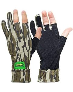 Primos Stretch Fingerless Handschuhe Mossy Oak Bottomland 