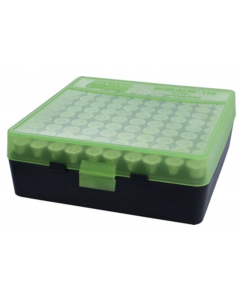 24P-100-3-10 MTM Case Gard Ammo Box 100 Round Flip-Top 38 - 357 Green